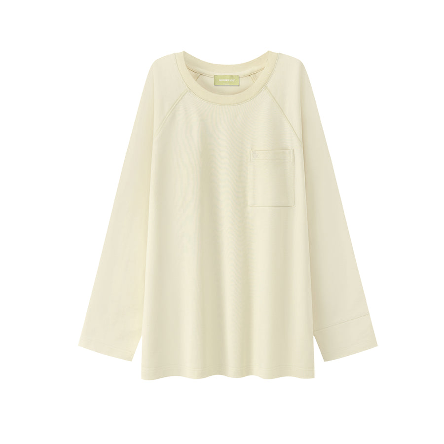 CHUU Oversized Front Pocket Long-Sleeves Top