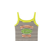 Striped Sleeveless Crop Top