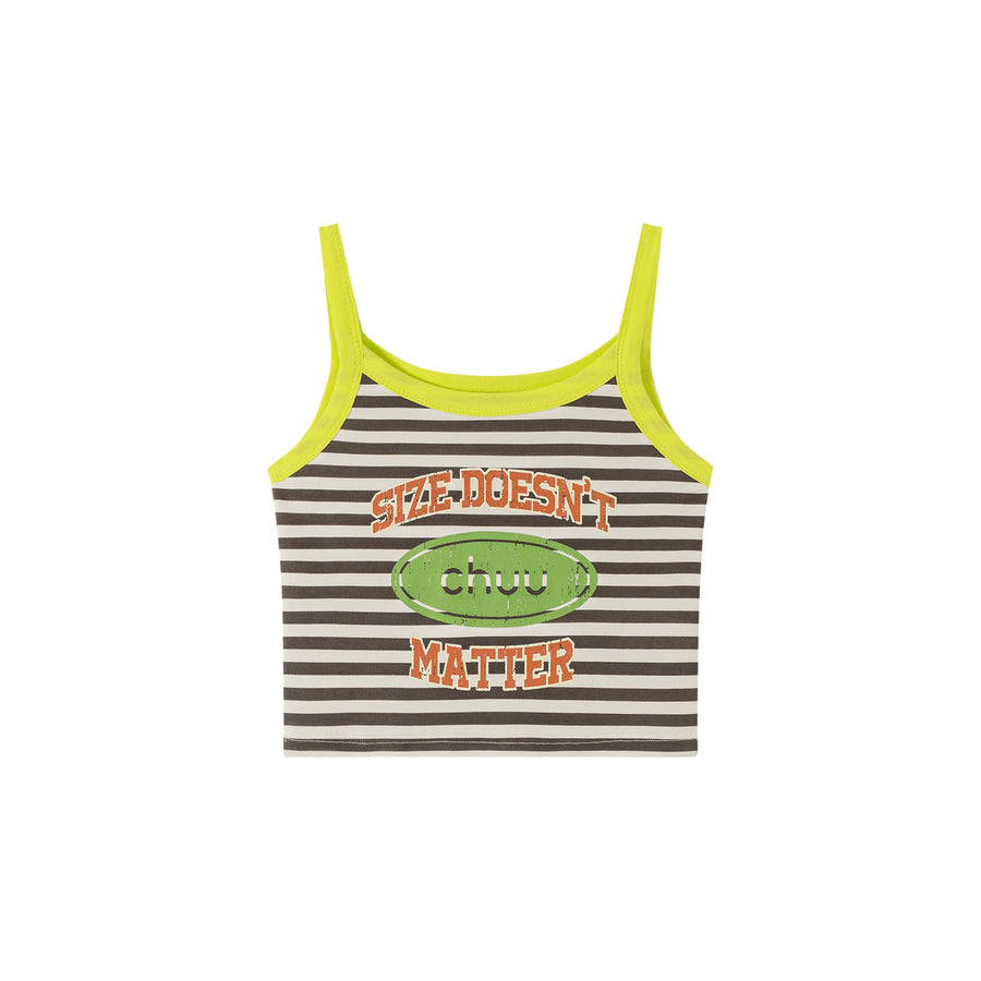 CHUU Striped Sleeveless Crop Top