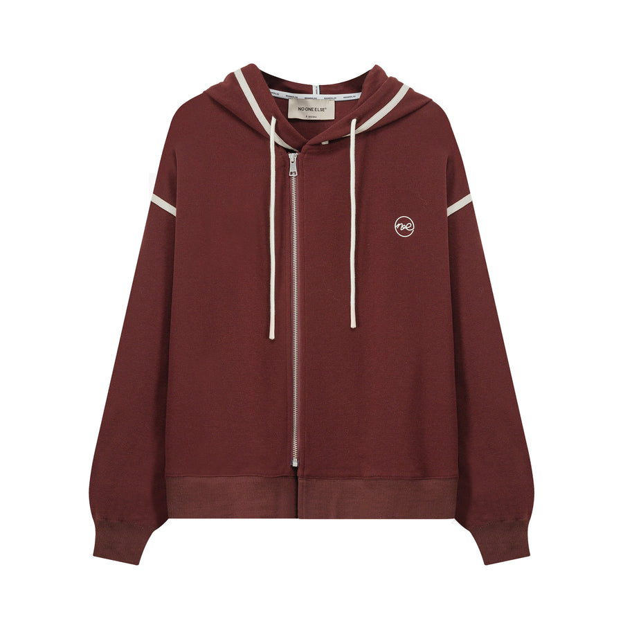 CHUU Casual Loose Fit Zip-Up Hoodie