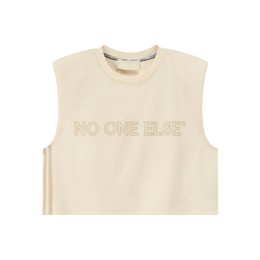 CHUU Noe Logo Crop Sleevless Top