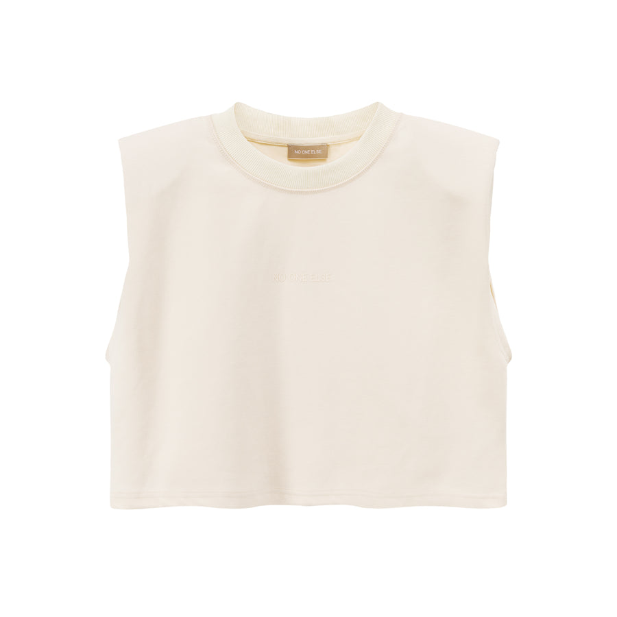 CHUU Loose Fit Cropped Vest Sweatshirt