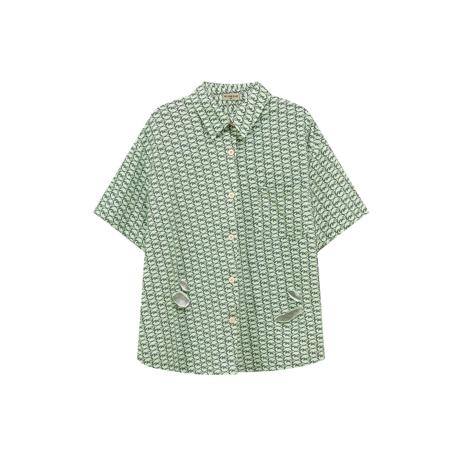 CHUU Distressed Noe Loose Fit Short Sleeve Shirt