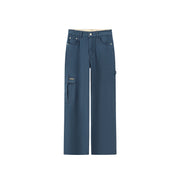 Side Strap Straight Wide Pants