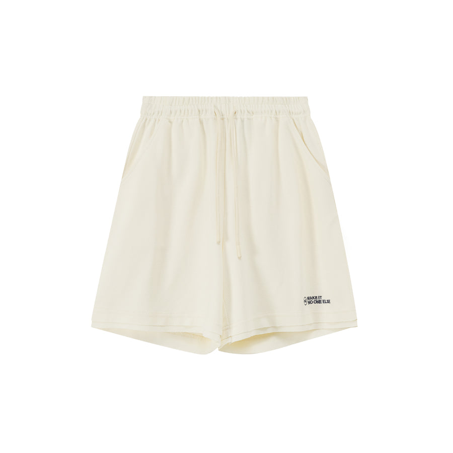 CHUU Embroidered Training Shorts