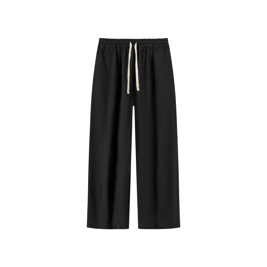 CHUU Cotton Ankle Cropped Wide Pants