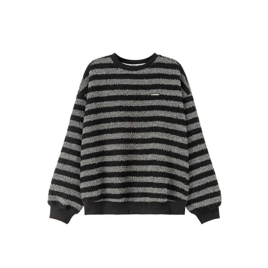 CHUU Striped Loose-Fit Sweatshirt