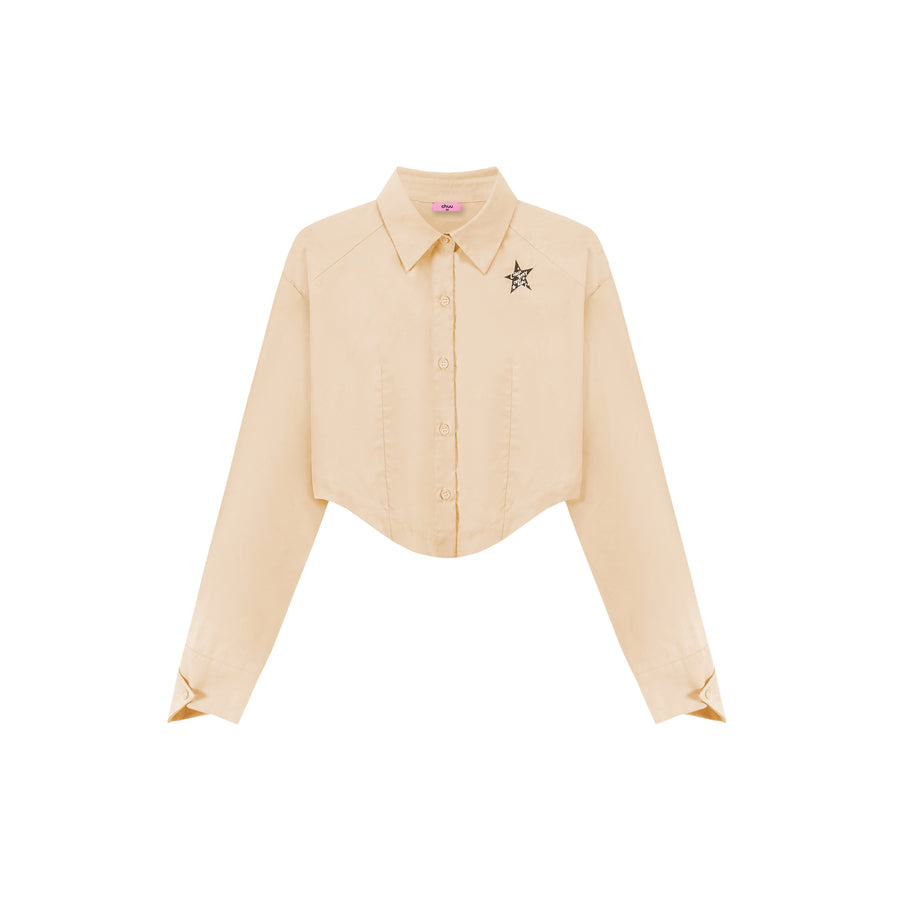 CHUU Drivers License Colored Cropped Shirt