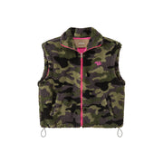 Hear You Say My Name Camouflage Fleece Loose Vest