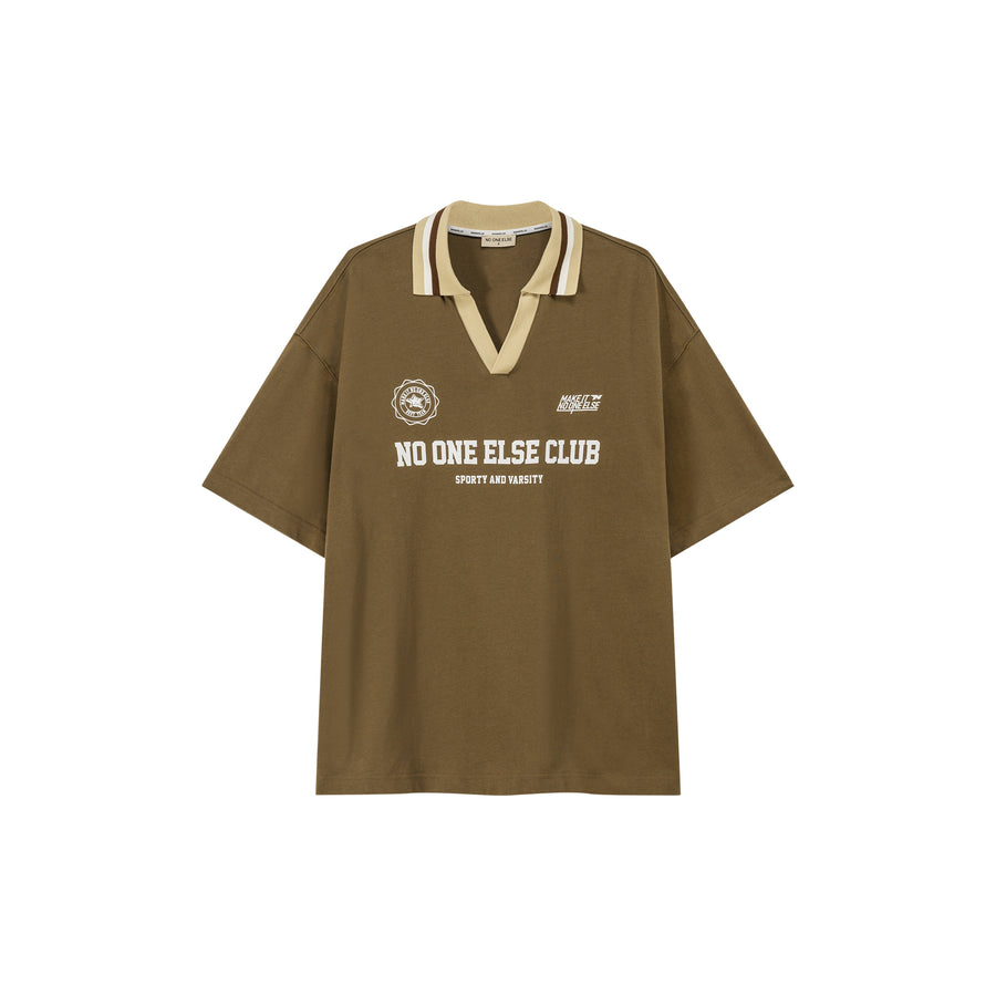 CHUU Noe Club Open Collar T-Shirt