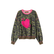 The Best Of Me Hot Girl Heart Camouflage Sweatshirt