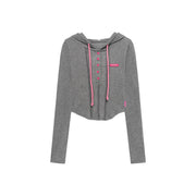 Kick It Colored Cropped Hooded Top