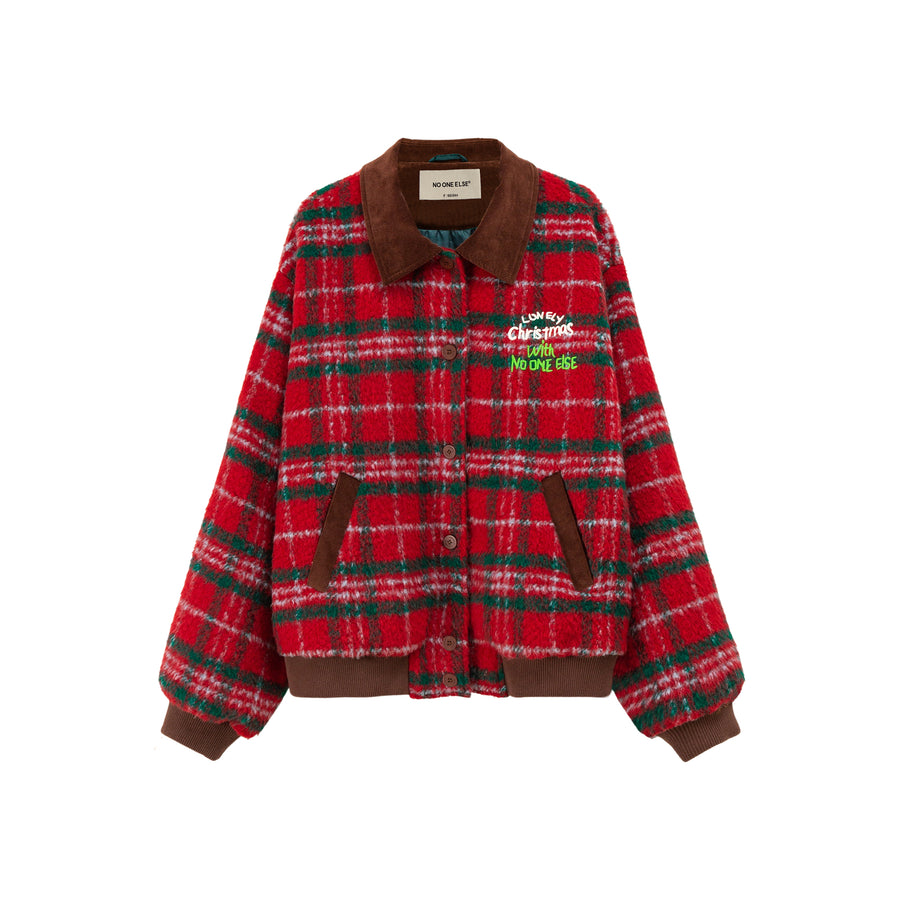 CHUU Vintage Check Loose Fit Jacket