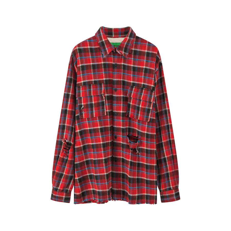 CHUU No Worries Needed Plaid Shirt