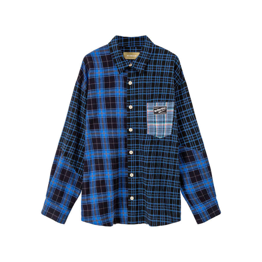 CHUU Vintage Check Loose Fit Shirt