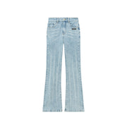 Washed Bootcut Denim Jeans