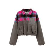 Colored Crop Fleece Jacket