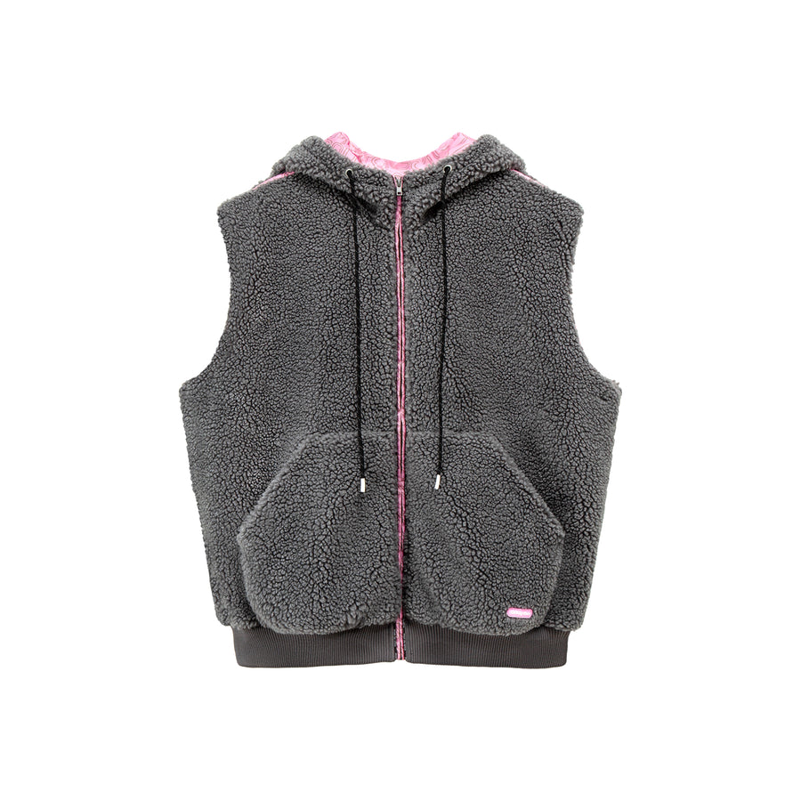 CHUU Memories That Play In My Mind Loose Fit Fleece Vest