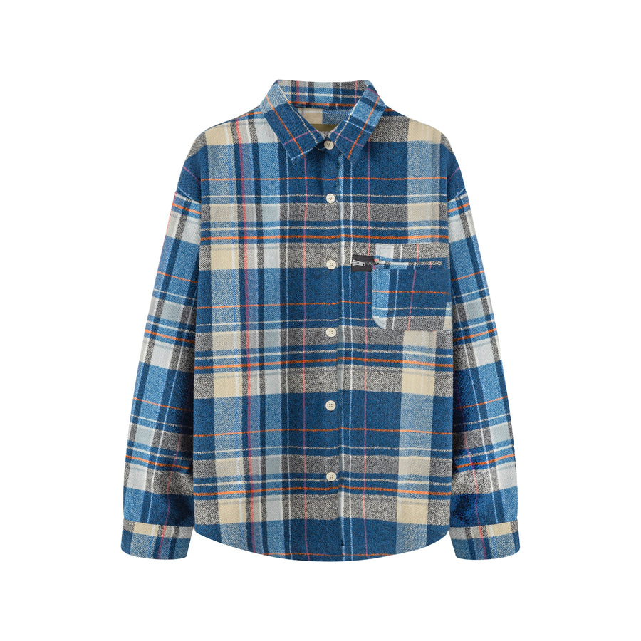 CHUU Village Check Boxy Shirt