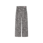 Zebra Print Wide Slacks Pants