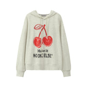 Spring Cherries Printed Hoodie