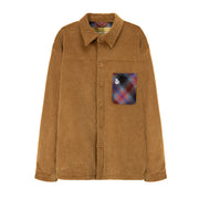 Color Block Corduroy Quilted Jacket