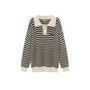 Vintage Loose Fit Stripe Knit Sweater