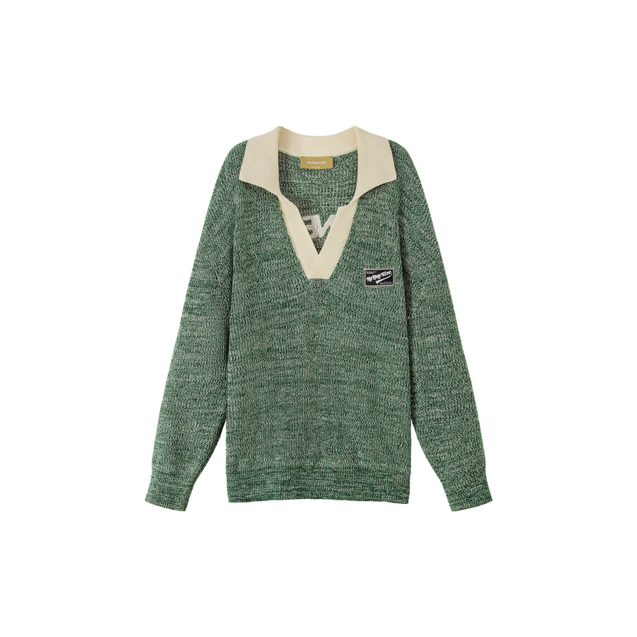 CHUU Noe Loose-Fit Open Collar Sweater