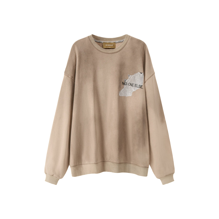 CHUU Printed Loose Fit Sweatshirt