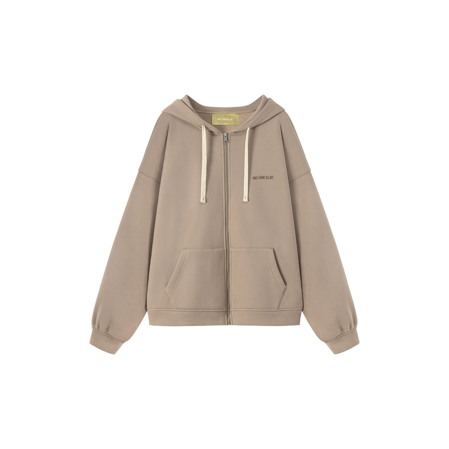 CHUU Premium Boyfriend Zip-Up Hoodie Cardigan