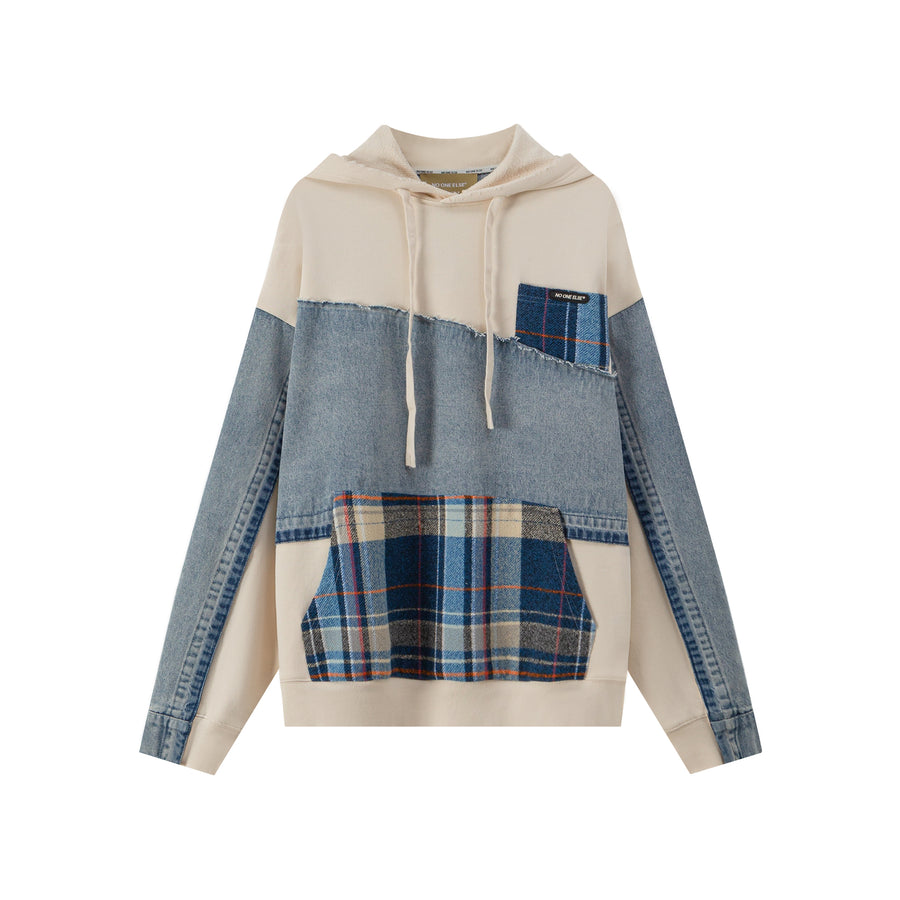 CHUU Denim Loose-Fit Hoodie