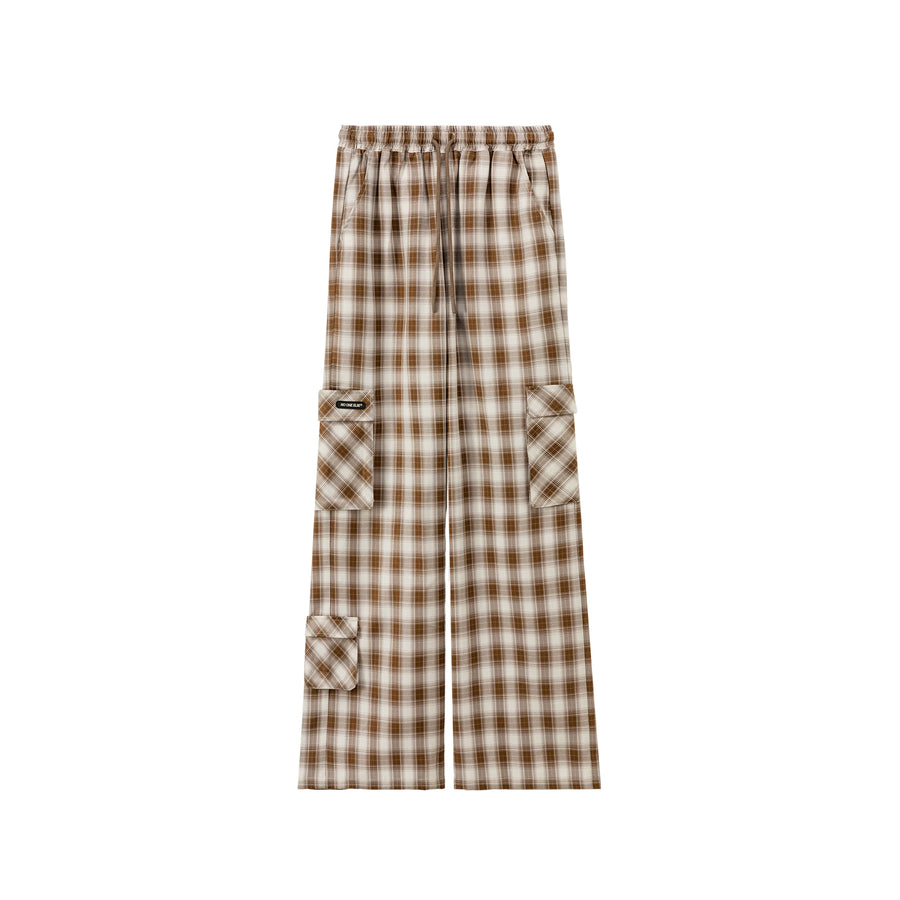 CHUU Check Pocket Wide Pants