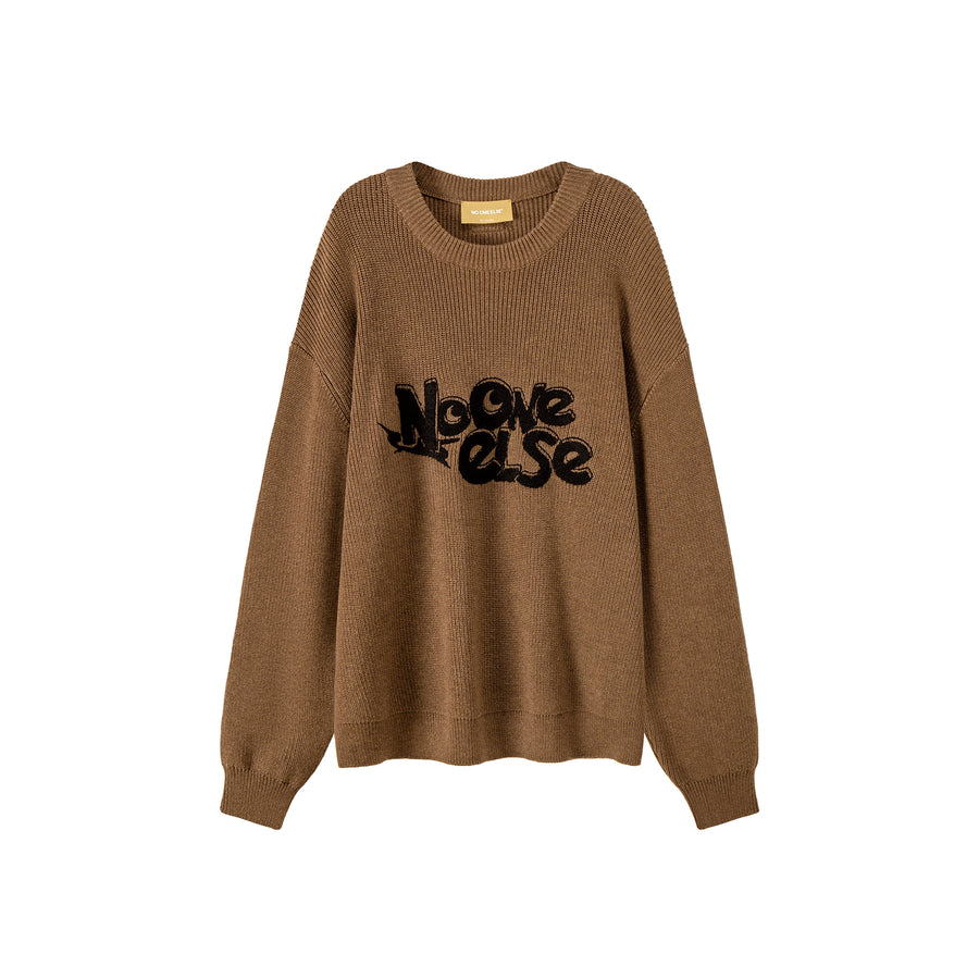 CHUU Boyfriend Round Neck Loose Sweater