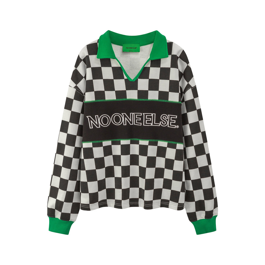 CHUU What You Asked For Checkered Sweatshirt