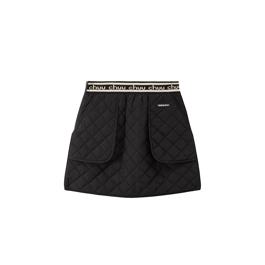 CHUU Way Too Good Quilted Mini Skirt