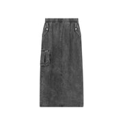 Long Pocket Banded Pocket Skirt