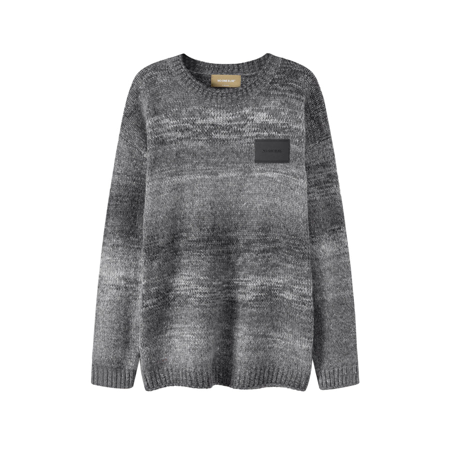 CHUU Grey Gradient Knit Sweater