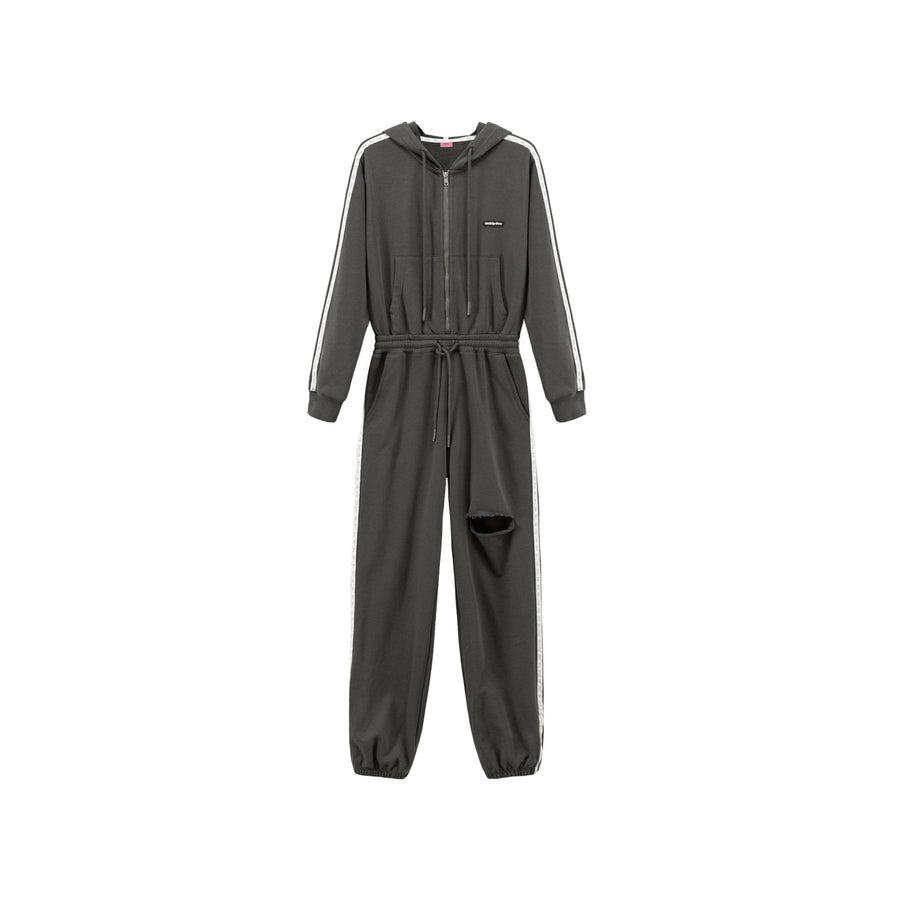 CHUU Hoodie Zip-Up Jogger Jumpsuit