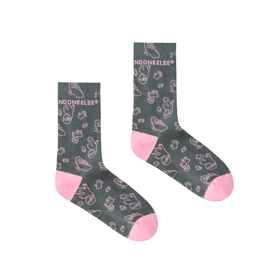 CHUU Lovely Dinosaurs Ankle Socks