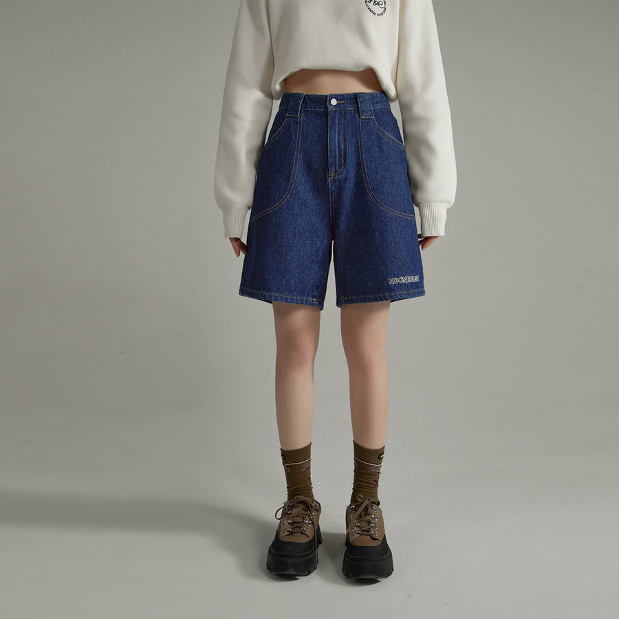 CHUU Wide Denim Shorts