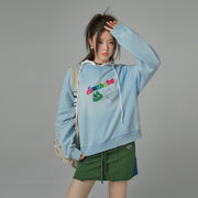 We Are In The Present Frog Logo Loose Fit Sweatshirt