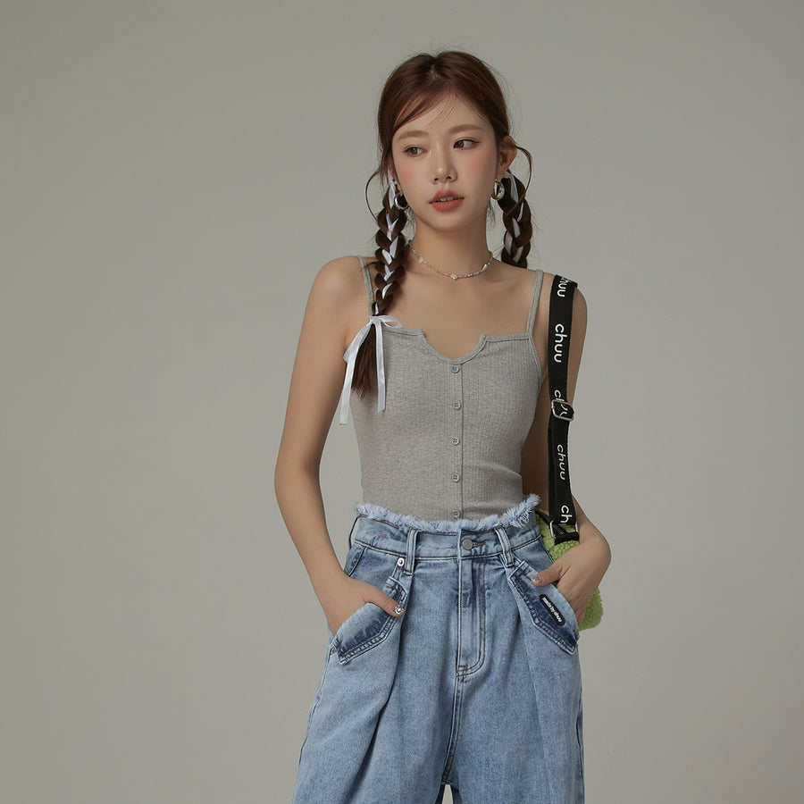 CHUU Slim Ribbed Top