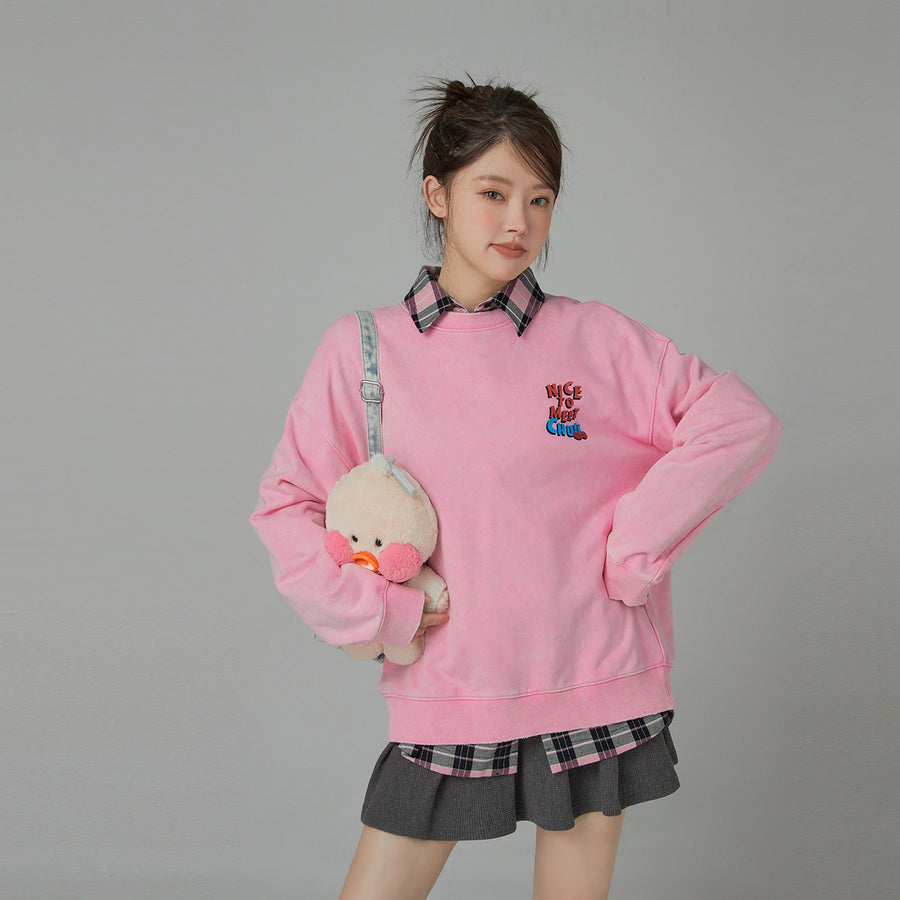 CHUU We Have Met Before Chuu Loose Fit Sweatshirt