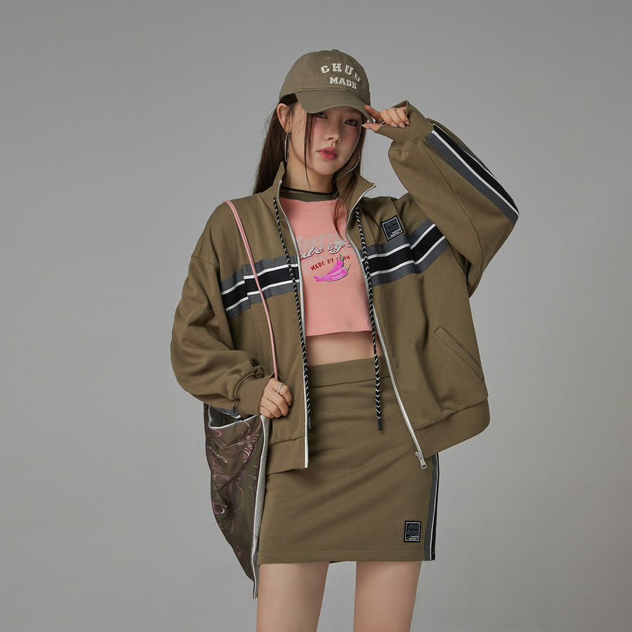 CHUU Through Time Zip-Up Loose-Fit Jacket