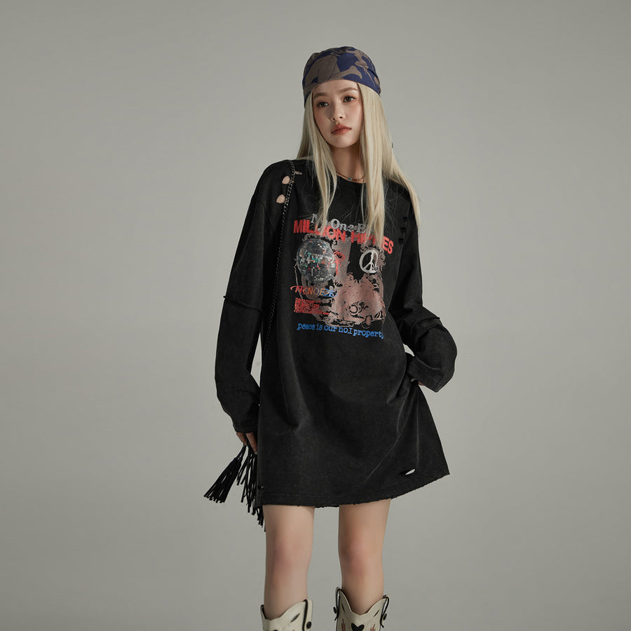 CHUU Million Hippies Sweatshirt Dress