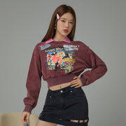 Sized Doesnt Matter Beach Day Printed Sweatshirt