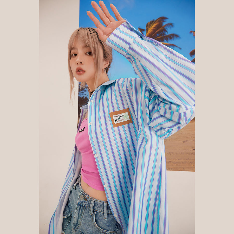 CHUU Vertical Stripes Loosefit Shirt