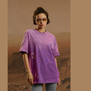 Gradient Loose Fit Paint Streaks T-Shirt