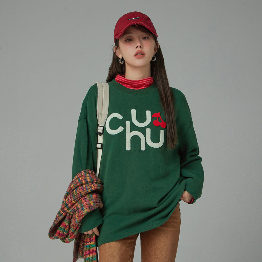 CHUU Smile Magnet Cherry Sporty Loose Fit T-Shirt