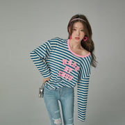 Cheerful Striped Long Sleeve T-Shirt